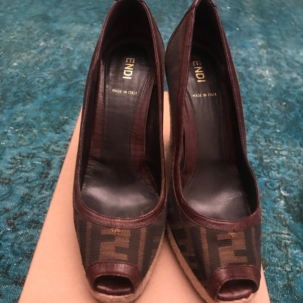 Fendi Logo Wedge